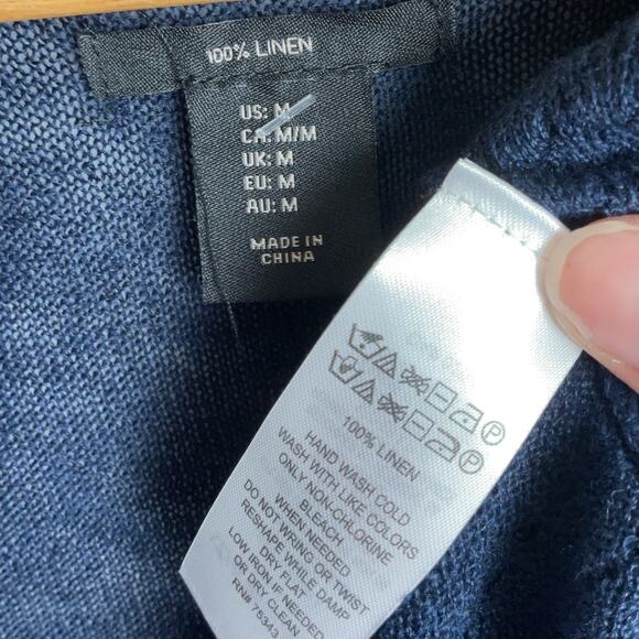 Nanette Lepore Open Front Navy Blue Womens Size M Long Sleeve Cardigan - Picture 6 of 10